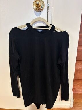 Splendid Black Cutout Shoulder Sweater